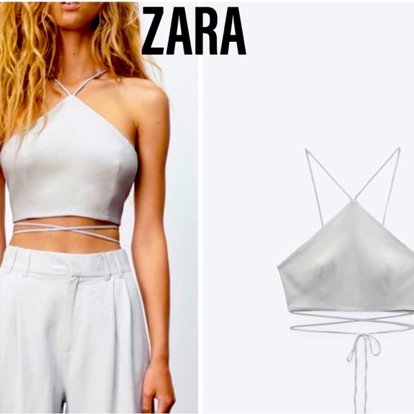Crop-top Zara Imprimé Floral - Taille M - Neuf Sans étiquette - Multicolore